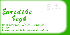 euridike vegh business card